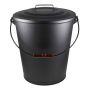 Tuhkasanko kannella Pisla HTT musta 25 l