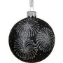 Joulupallo 8 cm musta ilotulitus