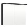 Peilikaappi Temal Highlight 80 cm, 2 ovea, useita värivaihtoehtoja Musta Pistorasia oikealla