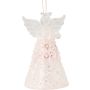 Joulukoriste enkeli 10 x 6 cm vaaleanpunainen