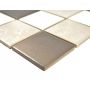 Mosaiikkilaatta Fliesen Quadrat Mix ruskea/valkoinen 30,6 x 30,6 cm