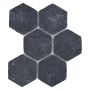Mosaiikki Hexagon Nero Antique Marble XNT HX143 musta 19,9 x 26,2 cm