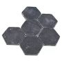 Mosaiikki Hexagon Nero Antique Marble XNT HX143 musta 19,9 x 26,2 cm