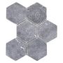 Mosaiikki Hexagon Bardiglio Antique Marble XNT HX140 Antrasiitti 19,9 x 26,2 cm