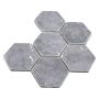 Mosaiikki Hexagon Bardiglio Antique Marble XNT HX140 Antrasiitti 19,9 x 26,2 cm