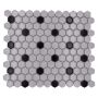 Mosaiikkilaatta Hexagon Mix HX 045 Valkoinen/Musta 26 x 30 cm