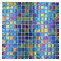 Mosaiikkilaatta Fliesen Quadrat Glas iridium musta 30,5 x 30,5 cm