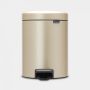 Roska-astia polkimella Brabantia Newicon Metallic Gold 5 l