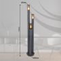 LED-pylväsvalaisin Globo Boston 3-os 170 cm Musta