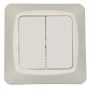 Kytkin 6+6 Etman IP21 Valkoinen 85 x 85 mm