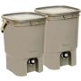 Bokashi Prego keittiökompostori 2 x 19 l vaaleanruskea