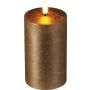 LED-kynttilä 7,5 x 12 cm kultainen