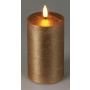 LED-kynttilä 7,5 x 12 cm kultainen