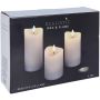 LED-kynttilä 3 kpl beige