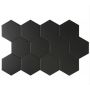 Lattialaatta Essence Hexagon Musta 14 x 16 cm