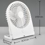 Pöytätuuletin Trio Breezy valkoinen 23 cm
