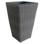 Ulkoruukku polyrottinki musta 35 x 35 x 70 cm