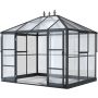 Kasvihuone Gardol Royal musta 215 x 284 x 243 cm