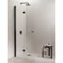 Taittuva suihkuseinä Vihtan Puro 5 nuppivedin kirkas musta 90 cm