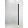 Kääntyvä suihkuseinä Camargue Helmi kirkas/musta alumiini 80 cm