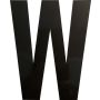 Kirjain Wichelhaus HartPlastic Musta 100 mm W