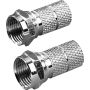 Antenniliitin F-uros 6,5mm Vivanco 2 kpl
