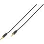 Audiojohto Vivanco 3,5 mm litteä kulta 1 m