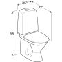 WC-istuin IDO Standard piiloviemäri S-lukko pehmeä kansi