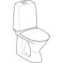 WC-istuin IDO Standard piiloviemäri S-lukko pehmeä kansi