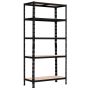 Metallihylly musta 180 x 90 x 40 cm