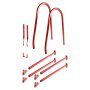 Seinätikkaan asennussarja JanLa, eri värejä Punainen