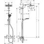 Suihkukokonaisuus Hansgrohe Crometta E Showerpipe 240 1jet kromi