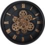 Seinäkello musta/kulta Ø 40 cm