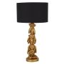 Pöytävalaisin Searchlight 3 Wise Monkey musta/kulta ⌀ 28 cm