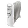 Öljytäytteinen minilämmitin Harju 9-lohko 1000 W valkoinen 40 x 11 x 38,5 cm