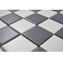 Mosaiikkilaatta Fliesen Quadrat Mix musta/valkoinen 29,8 x 29,8 cm