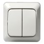 Pintakytkin ABB Jussi 2 Vipua Valkoinen