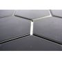 Mosaiikkilaatta Fliesen Hexagon Uni matta musta 25,6 x 29,5 cm