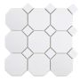 Mosaiikki Fliesen Octa valkoinen 9,7 x 9,7 cm