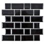 Mosaiikkilaatta Fliesen Metro Uni musta 29,4 x 29,1 cm