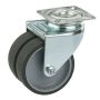 Kalustepyörä Kääntyvä Ø 50 mm Musta/Harmaa