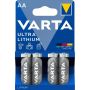 Litiumparisto Varta Ultra Lithium AA 4 Kpl