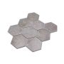 Mosaiikkilaatta Fliesen Hexagon harmaa 25,6 x 29,5 cm