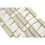 Luonnonkivimosaiikki Fliesen Ladder Mix beige/ruskea 30 x 5 cm