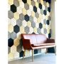 Akustiikkalevy FibroTech Hexagon harmaa 18 kpl 289 x 250 mm
