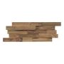 3D-seinäpaneeli Indo Teak FSC Natur 500 x 200 x 10-20 mm