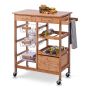 Keittiövaunu Zeller bambu 66 x 38 x 84 cm
