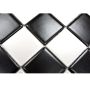 Mosaiikkilaatta Fliesen Quadrat Checkerboard musta/valkoinen 29,8 x 29,8 cm