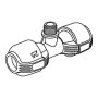 T-liitin Gardena sadetinjärjestelmään ulkokierre 25 mm x 1/2"