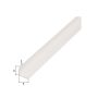 Kulmaprofiili Tasasivuinen Valkoinen 10 x 10 x 2000 mm